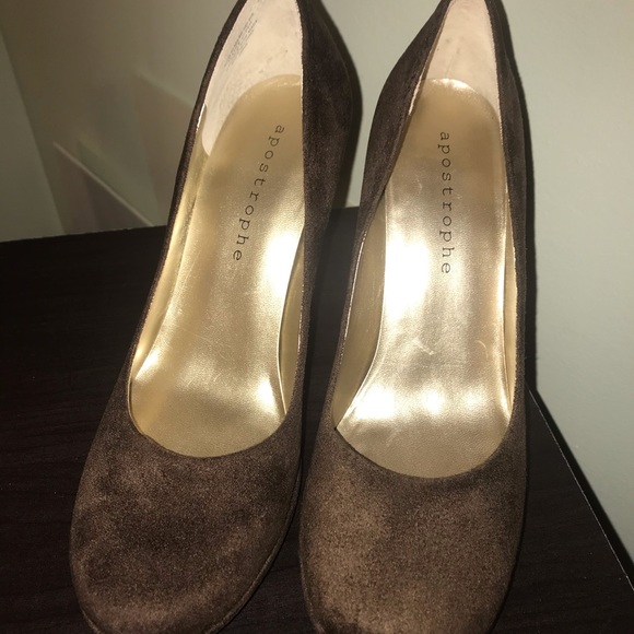 Brown suede heels - Picture 2 of 5